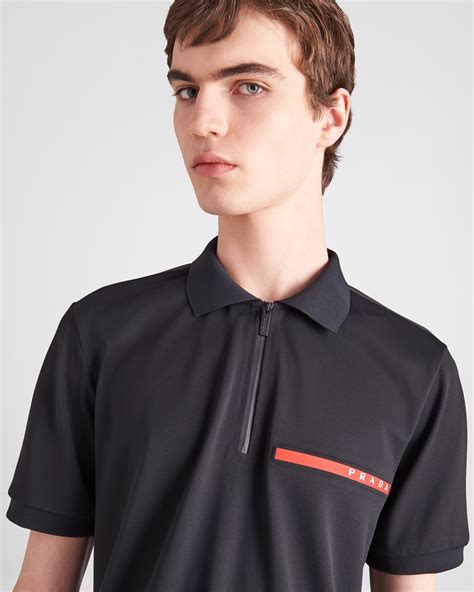 prada polo top mens|prada pique polo shirt.